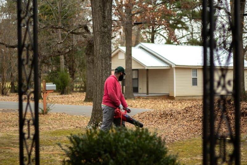 Clean, well-maintained grounds of a commercial property